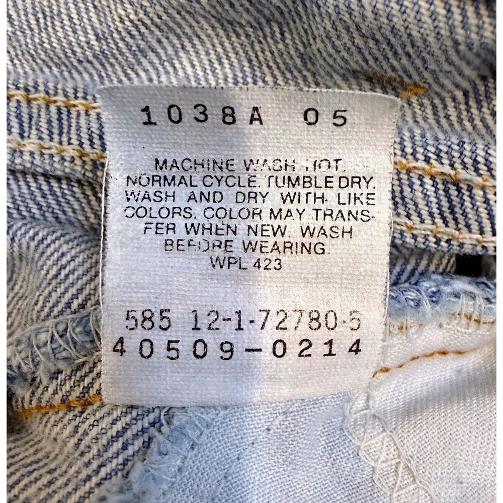 Levi's 509 Jeans Men's 35x30 Made in USA Vintage 90s Stonewash Denim Tapered